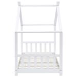 Cadre de lit d'enfant Blanc Bois de pin massif 90 x 200 cm – Image 3