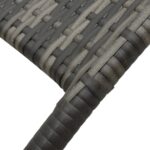 Chaise longue pliable Résine tressée Gris – Image 5