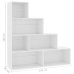 Bibliothèque/Cloison Blanc 155x24x160 cm Bois d'ingénierie – Image 4