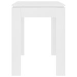 Table de salle à manger Blanc 120x60x76 cm Bois d'ingénierie – Image 3