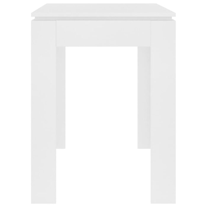Table de salle à manger Blanc 120x60x76 cm Bois d'ingénierie – Image 3