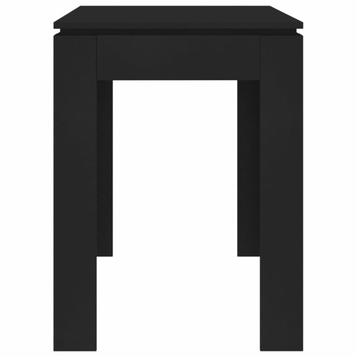 Table à manger Noir 120x60x76 cm Bois d'ingénierie – Image 3