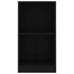 Bibliothèque noir 40x24x75 cm bois d'ingénierie – Image 2