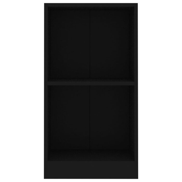Bibliothèque noir 40x24x75 cm bois d'ingénierie – Image 2