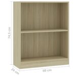 Bibliothèque Chêne sonoma 60x24x76 cm Bois d'ingénierie – Image 4