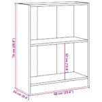 Bibliothèque Chêne sonoma 60x24x76 cm Bois d'ingénierie – Image 8