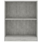 Bibliothèque Gris béton 60x24x76 cm Bois d'ingénierie – Image 3