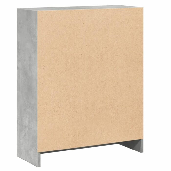 Bibliothèque Gris béton 60x24x76 cm Bois d'ingénierie – Image 5