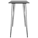 Table de bar Noir 120x60x105 cm – Image 2
