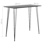Table de bar Noir 120x60x105 cm – Image 4