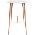 Table de bar Blanc 120x60x105 cm – Image 2