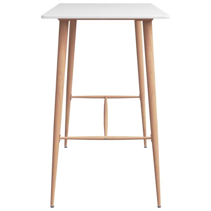 Table de bar Blanc 120x60x105 cm – Image 2