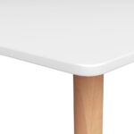 Table de bar Blanc 120x60x105 cm – Image 3