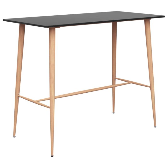 Table de bar Noir 120x60x105 cm – Image 1