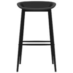 Chaises de bar lot de 4 noir – Image 2