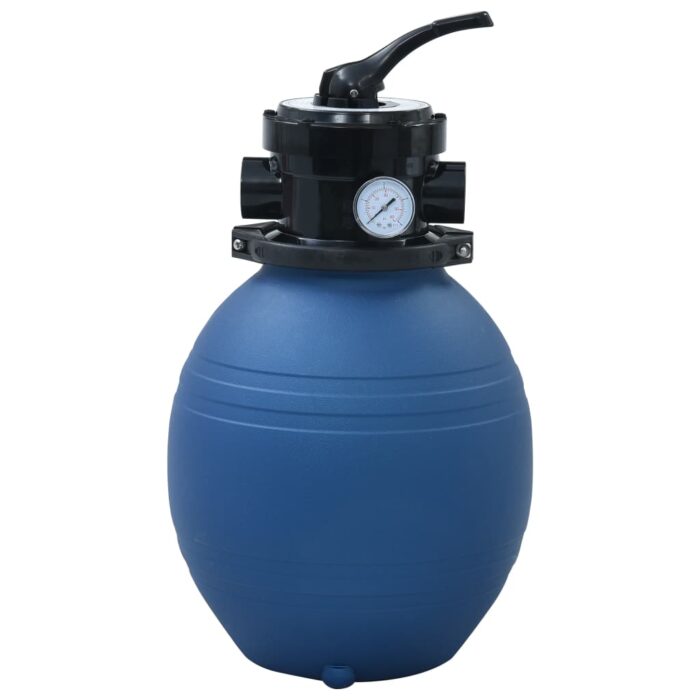 Filtre à sable pour piscine avec vanne 4 positions Bleu 300 mm – Image 1