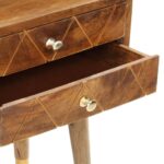 Table de chevet 43 x 30 x 58 cm Bois de manguier massif – Image 4