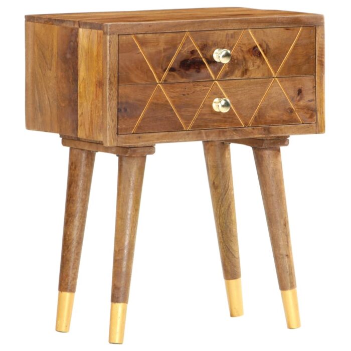 Table de chevet 43 x 30 x 58 cm Bois de manguier massif – Image 9