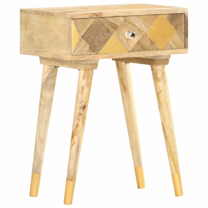 Table de chevet 43 x 30 x 58 cm Bois de manguier massif – Image 1