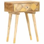 Table de chevet 43 x 30 x 58 cm Bois de manguier massif – Image 10