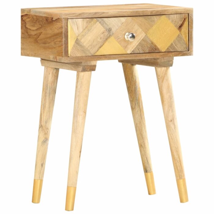 Table de chevet 43 x 30 x 58 cm Bois de manguier massif – Image 10