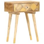 Table de chevet 43 x 30 x 58 cm Bois de manguier massif – Image 12