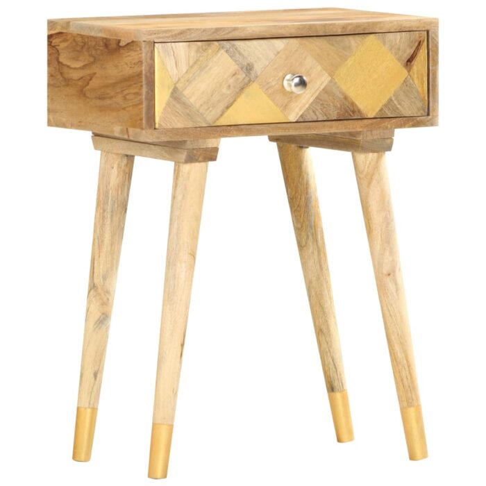 Table de chevet 43 x 30 x 58 cm Bois de manguier massif – Image 12