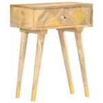 Table de chevet 43 x 30 x 58 cm Bois de manguier massif – Image 7