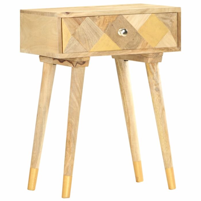 Table de chevet 43 x 30 x 58 cm Bois de manguier massif – Image 9