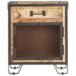 Table de chevet 43x30x51 cm Bois de manguier massif brut – Image 2