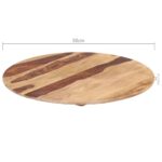 Dessus de table bois massif d'acacia rond 25-27 mm 50 cm – Image 2
