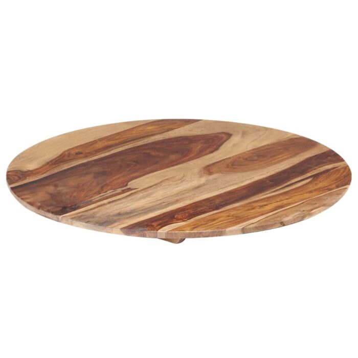 Dessus de table bois massif d'acacia rond 25-27 mm 50 cm – Image 3