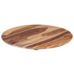 Dessus de table bois massif d'acacia rond 25-27 mm 60 cm – Image 3