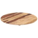 Dessus de table bois massif d'acacia rond 25-27 mm 60 cm – Image 4