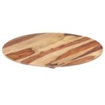 Dessus de table bois massif d'acacia rond 25-27 mm 60 cm – Image 5
