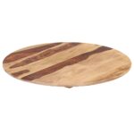 Dessus de table bois massif d'acacia rond 25-27 mm 60 cm – Image 6