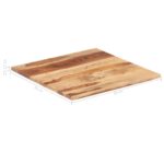 Dessus de table bois massif d'acacia 25-27 mm 70x70 cm – Image 5