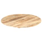 Dessus de table Bois de manguier solide Rond 15-16 mm 70 cm – Image 4