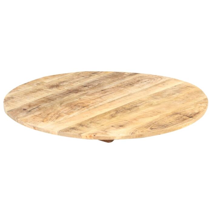 Dessus de table Bois de manguier solide Rond 15-16 mm 70 cm – Image 5