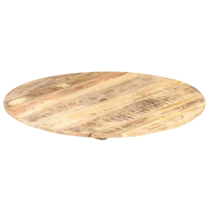Dessus de table Bois de manguier solide Rond 15-16 mm 70 cm – Image 6