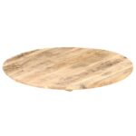 Dessus de table Bois de manguier solide Rond 15-16 mm 70 cm – Image 7
