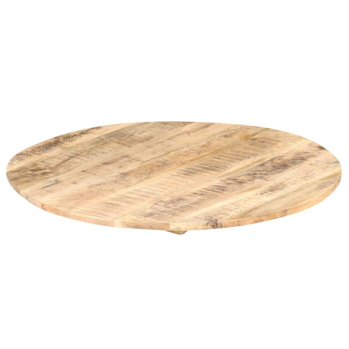 Dessus de table Bois de manguier solide Rond 15-16 mm 70 cm – Image 7