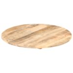 Dessus de table Bois de manguier solide Rond 15-16 mm 80 cm – Image 3