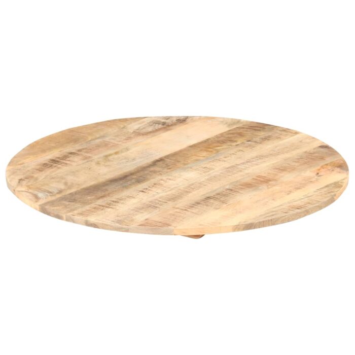 Dessus de table Bois de manguier solide Rond 15-16 mm 80 cm – Image 3