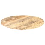Dessus de table Bois de manguier solide Rond 15-16 mm 80 cm – Image 6