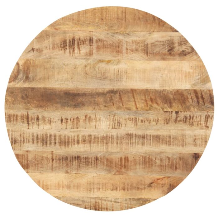 Dessus de table Bois de manguier solide Rond 25-27 mm 80 cm – Image 1