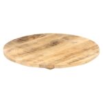 Dessus de table Bois de manguier solide Rond 25-27 mm 80 cm – Image 4