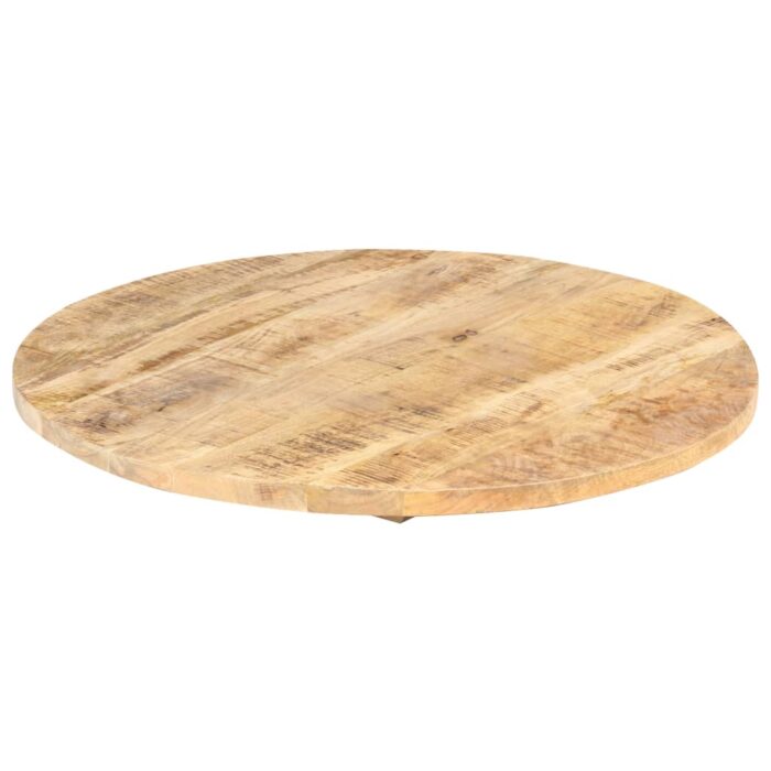 Dessus de table Bois de manguier solide Rond 25-27 mm 80 cm – Image 6