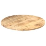 Dessus de table Bois de manguier solide Rond 25-27 mm 80 cm – Image 7
