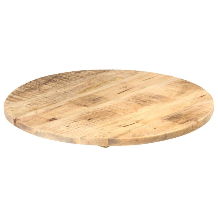 Dessus de table Bois de manguier solide Rond 25-27 mm 80 cm – Image 7
